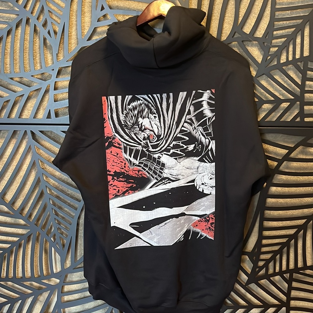 *New* Atsuko Artist Design Berserk Guts Rage Pull Over Hoodie